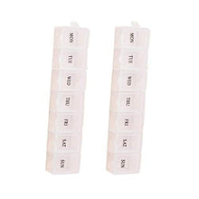 2pcs 1 linea 7 quadrati giorni settimanali tablet pillola farmaci titolare medicina stoccaggio