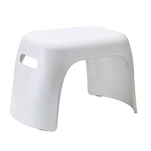 Mobili per la casa e Giardino Toilette da Bagno Bianca Sgabello da Toilette in plastica Antiscivolo per Il Bagno Vasca da Bagno Squat Step, Resistente Max.50kg Ottomani da Cucina