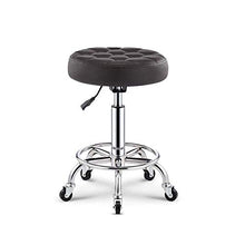 Poltrone Nubao Parrucchiere taglio Sgabello con ruote, regolabile Salon Sgabello con seduta in pelle sintetica nera, Altezza regolabile 45-59 cm, peso 160 Kg supportati, Pedicure Stoolfor salone di be