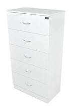 SAMIRA Cassettiera Moderna in Legno MDF Laccato Bianco - Mobile d'arredo settimino MOD. Eros