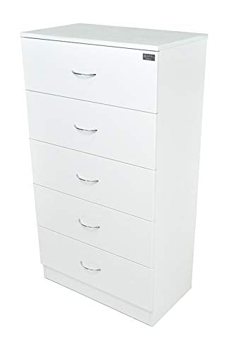 SAMIRA Cassettiera Moderna in Legno MDF Laccato Bianco - Mobile d'arredo settimino MOD. Eros