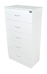 SAMIRA Cassettiera Moderna in Legno MDF Laccato Bianco - Mobile d'arredo settimino MOD. Eros