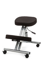 Tomasucci 1644 Berger - Sgabello ergonomico, Alzata a gas regolabile in altezza, Alluminio/Nero