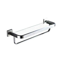 ZLININ Y-longhair Mensola da bagno in vetro temperato, mensola angolare per bagno, mensola in acciaio inox, mensola in vetro