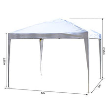 Outsunny Gazebo Pieghevole con Corde e Picchetti da Giardino Tessuto Oxford 3x3M Bianco