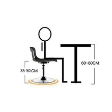 WGEMXC Sedia, Sedia da Ufficio a Casa, Sgabello Sgabello da Bar Sedia Elevabile Sedia da Pranzo Girevole con Schienale Sedia con Seduta Casual,Nero,35-50 cm
