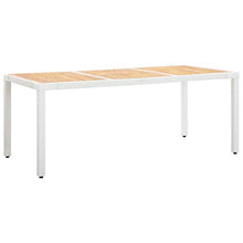 OUSEE Set Mobili da Pranzo per Giardino 9 pz in Polyrattan Bianco