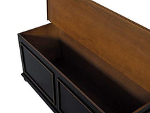 Homemania 1019_PF Cassapanca Acanto, Nero, Ciliegio in Legno, 120 x 42 x 50 cm