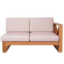 Teako Design Molveno - Divano per esterni con schienale in legno di teak, resistente alle intemperie, robusto legno massiccio non trattato
