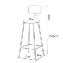 HXCD Sgabello Sedia da Bar, Gambe in Metallo Dorato, Sedile in Velluto Grigio, Sedia da Pranzo Imbottita, Cucina da Bar con Schienale, Peso 200 kg, Altezza Seduta 65/75 cm