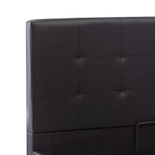 SKM Giroletto con Contenitore Idraulico Nero Similpelle 90x200cm