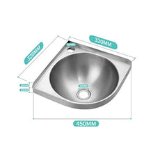 JPOYT-O Lavabo Hanging Bacino, in Acciaio Inox Rotonda Kitchen Sink Bowl