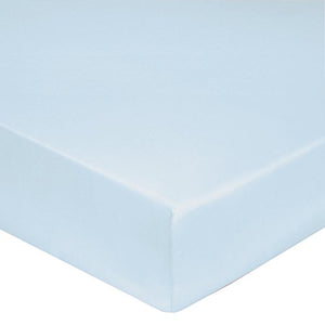 Blanc des Vosges C4H67P -05 Lenzuolo con Angoli, 120 x 190, 30 cm Altezza Collo del Piede, Colore Azzurro