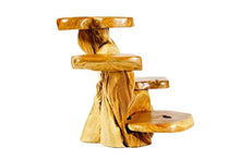 Windalf Naturale - Panchina per fiori con 4 ripiani Kalytta 78 cm, in legno di radice