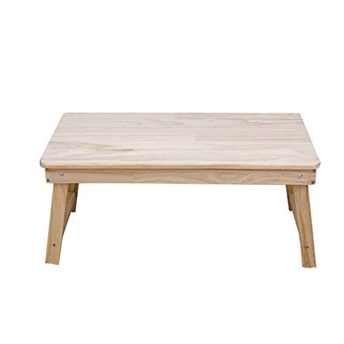 RKRLJX Computer Tavolino Regolabile Scrivania Pieghevole in Legno massello, Tavolo Pigro, Tavolo da Studio dormitorio per Studenti, tavolino da Colazione Portatile, 60X40X28CM