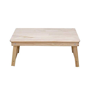 RKRLJX Computer Tavolino Regolabile Scrivania Pieghevole in Legno massello, Tavolo Pigro, Tavolo da Studio dormitorio per Studenti, tavolino da Colazione Portatile, 60X40X28CM