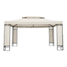 Uniprodo Gazebo da Giardino in Acciaio Pergola da Giardino Uni_PERGOLA_3X4BF (3 x 4 m, 160 g/m², Beige)
