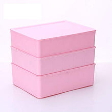 C-J-Xin - Scatola portaoggetti in plastica, per riporre biancheria intima, calzini, mutandine, per camera da letto, costume, tre pezzi Pink 3 Pcs