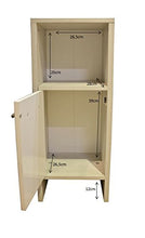 AVANTI TRENDSTORE - Julian - Mobiletto da bagno in laminato di pino chiaro e colore bianco lucido, dimensioni: LAP 33x81,6x28 cm