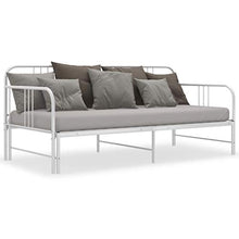 SKM Telaio Divano Letto Estraibile Bianco in Metallo 90x200 cm