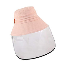TOYANDONA Cappello a Visiera Integrale Visiera Trasparente Copricapo Protezione per Il Viso Protezione per Il Viso Anti Sputo Anti-Nebbia Visiera Cappello per Cucina Forniture Esterne Rosa