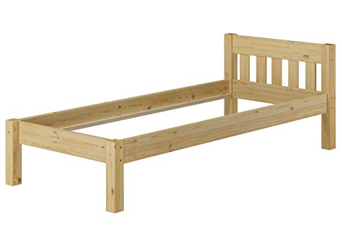 Erst-Holz Solido Telaio Letto in Pino per Materasso 90x200 Senza doghe e Materasso 60.38-09oR