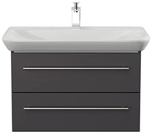 emotion MYDAY80CM000104DE - Lavabo con mobiletto, in Legno, 80 x 45 x 41,6 cm, Colore: Antracite Lucido