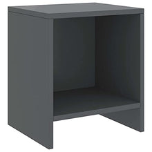 vidaXL Comodino Grigio Scuro 35x30x40 cm in Legno Massello di Pino