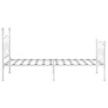 BIGTO - Struttura letto in metallo, per camera da letto, stile bianco, 100 x 200 cm