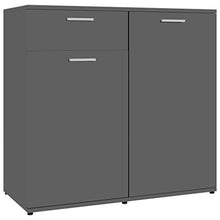 XHCP Credenza, Comodino, Comodino, cassettiera per la casa Soggiorno Camera da Letto Bianco Lucido 80x36x75 cm truciolare