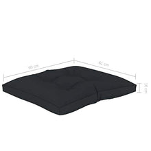 4 pz Cuscino spalliera per Divano in Pallet, 160g/㎡ Poliestere, Comoda spalliera, per mobili e Arredamento da Giardino, Antracite in Tessuto