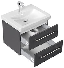emotion SUBWAY2-0-60CM000104DE - Lavabo con mobiletto, in Legno, 56 x 45 x 44,5 cm, Colore: Antracite Lucido