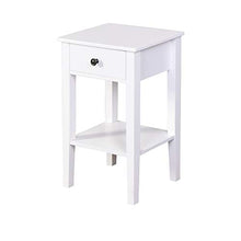 LIZHAIMING Tavolino da Soggiorno, Comodino Multifunzionale Comodino Comodino portaoggetti con cassetti armadietto, Adatto per Soggiorno e Camera da Letto, Bianco
