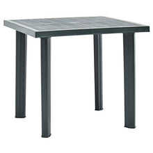 Qnotici Tavolo da Giardino in plastica Stile Moderno, Tavolo da Giardino per Esterni per Il Tempo Libero, Tavolo da Giardino per riunioni di Famiglia 80 x 75 x 72 cm-Verde con Foro per ombrellone