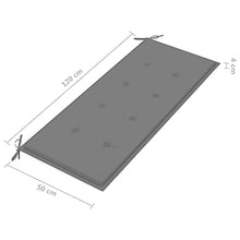 vidaXL Panca da Giardino con Cuscino 120 cm in Massello di Acacia