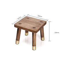 HYYDP Bagno Sgabello Mobili in Legno di Rame Sedia in Legno Piccola Sedia Cambio Moda Panchina Sgabello Quadrato Sgabello Be Applicable Compatible for Bagno Sgabello da Bagno in Gomma in Legno