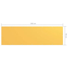 vidaXL Paravento da Balcone Giallo 90x300 cm in Tessuto Oxford