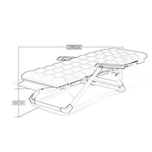 Patio Lounge Chair Chise Bed Regolabile reclinabile Oxford Panno Pieghevole Pieghevole Lettino da Campeggio con Cuscino Rimovibile per la Spiaggia della Piscina