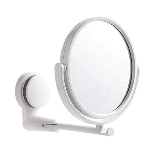 ZUEN Pieghevole Specchio di Trucco di Montaggio A Parete Specchio da Toilette Senza Trapano Girevole Specchio del Bagno di Aspirazione Pieghevole Braccio Estendere Specchio da Trucco