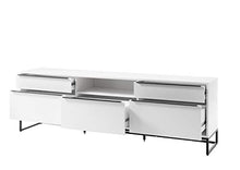 Möbel-Store24 M48153WS2 - Armadio in metallo opaco, stile industriale, 215 cm, colore: Bianco/Nero