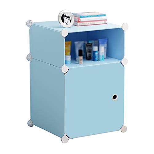 Locker Noleggio Home Camera Rimovibili di Plastica Vestiti Scaffali Armadio Armadio Comodino A 2 Strati Dormitorio 39X37X57CM MUMUJIN