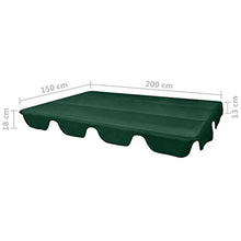 Oushome Baldacchino di Ricambio per Dondolo da Giardino Verde 226x186cm