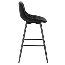 WOLTU BH252sz-4 Set di 4 Sgabelli da Bar con Schienale Poggiapiedi Sedia da Cucina in Velluto Nero