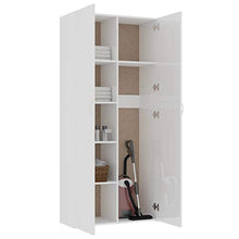 FAMIROSA Armadietto Bianco Lucido 80x35,5x180 cm in Truciolato
