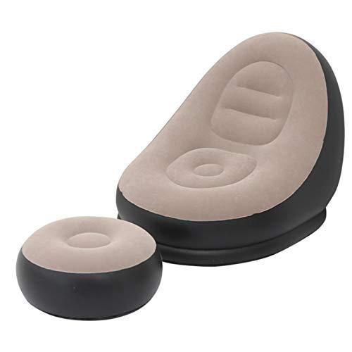 Movkzacv - Poltrona gonfiabile con cuscino per piedi, per chaise longue e chaise longue e poltrone gonfiabili, per interni ed esterni - Arredi Casa