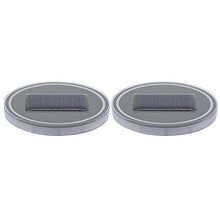 Rockyin La Luce Solare del LED Trim 2 Pezzi Acrilico Tazza del Rilievo della Bottiglia Passepartout Inferiore for Tutti i Modelli Auto (Red)