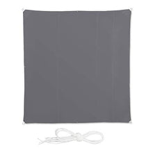 Relaxdays Shade Sail, Square, Water-Repellent, Protection with Tethers, Balcony Canopy, WXD, Grey Tenda a Vela, Quadrata, Impermeabile, Protezione dai Raggi UV, per Balcone, 5 x 5 m, Colore: Grigio
