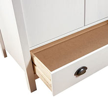 vidaXL Armadio a 3 Ante Hill Range Bianco 127x50x170 cm Legno di Pino