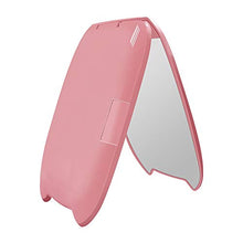 LFK Mini portatile gatto orecchie LED trucco specchio 2 volte con trucco piccolo specchio trucco bellezza specchio specchio vanità specchio rosa
