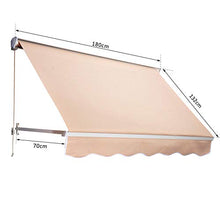 Outsunny Tenda da Sole Avvolgibile a Caduta Impermeabile Esterno Tessuto di Poliestere 180 × 70cm